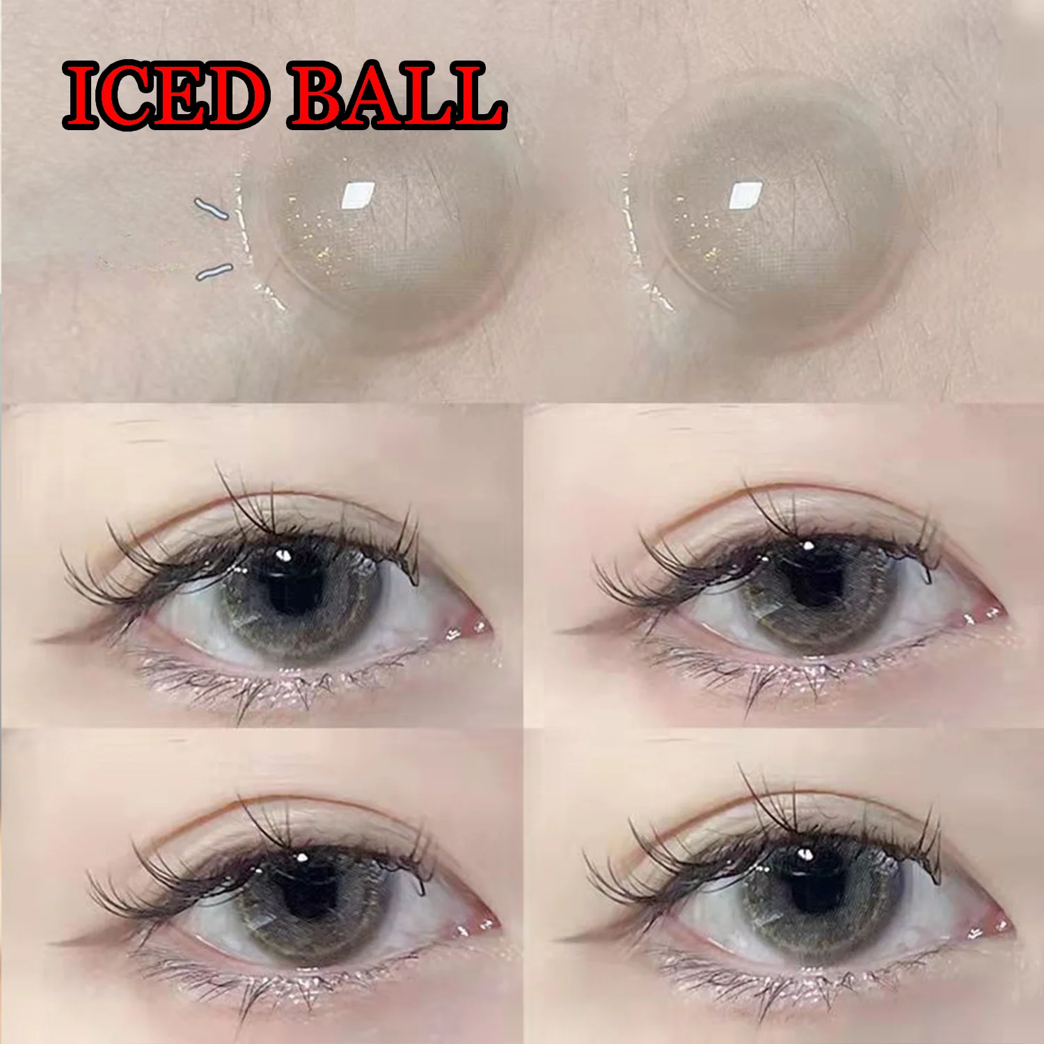 Coslens 14.00mm Glitter Color Soft Contacts Lenses for Eyes Anime Accessories линзы для глаз цветные Iced Ball