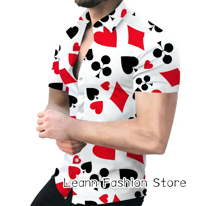 Summer Men Fashion Shirt Casual Short Sleeve Hawaiian Vacation Shirt Male High Quality Shirt Button Clothing Daily Streetwear