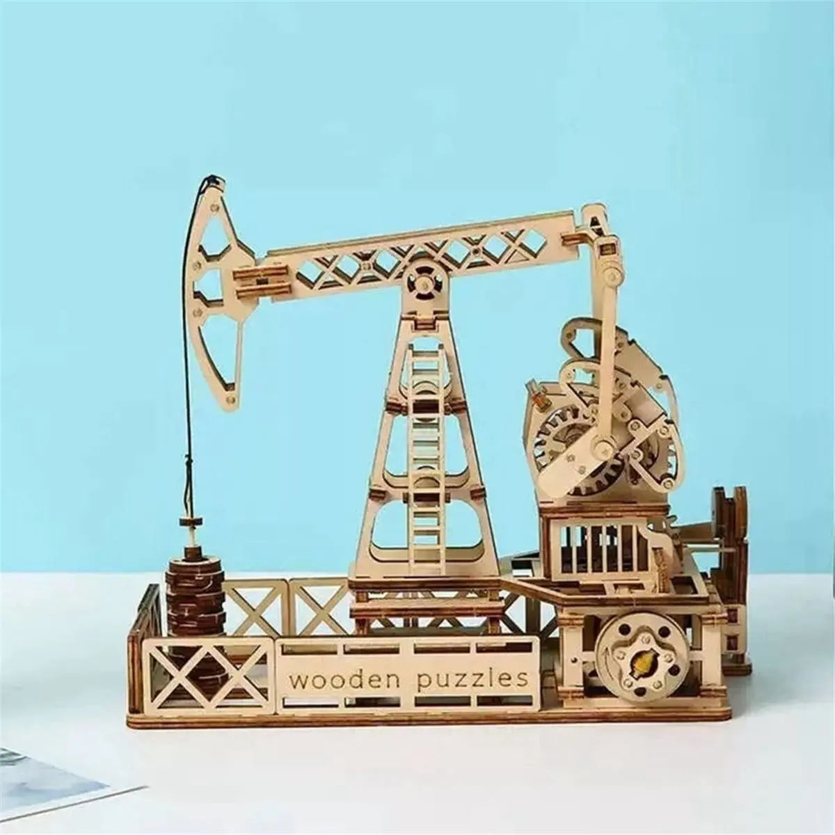 update. 3D Oil Drilling Rig Engineering Vehicle Model Kits,DIY 3D Wooden Puzzle DIY Assembly Educational Toys for Teens & Adults