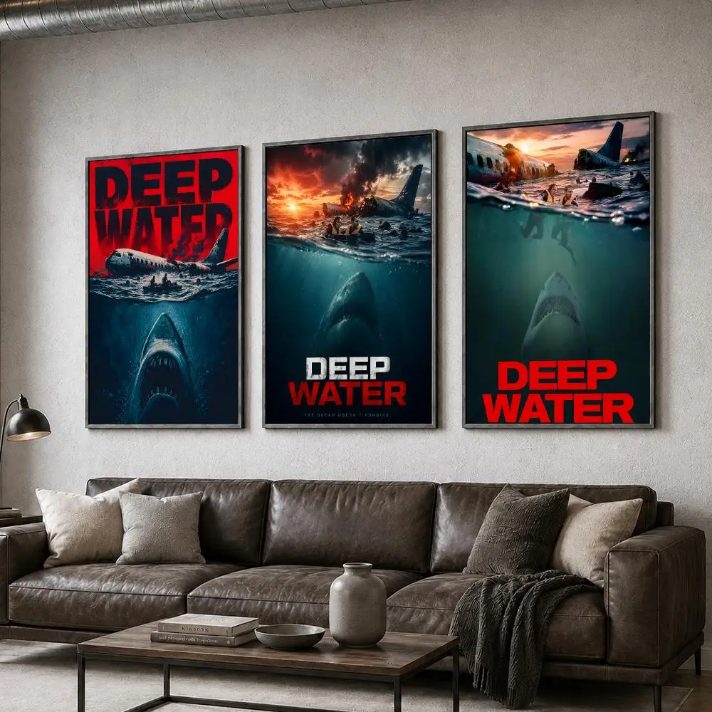 Film Deep Water Thriller Poster  PP Self Adhesive Home Garage Dorm Bar Wall Decor Aesthetic Retro Gift