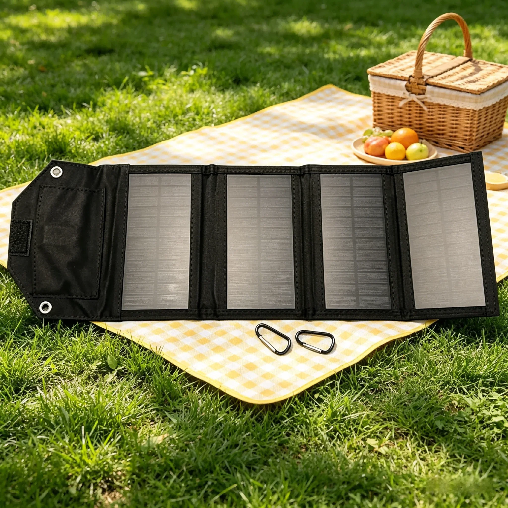 Foldable Solar Panel 5V USB Waterproof Portable Phone Charger Power Bank for Outdoor Camping 4-Fold 5-Fold 6-Fold Options Availa