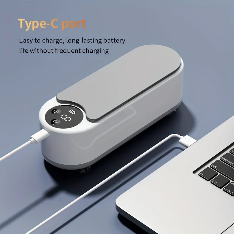 

Электрический очиститель для очков, портативный инструмент для личной гигиены, подходит для ежедневной домашней ультразвуковой чистки очков.