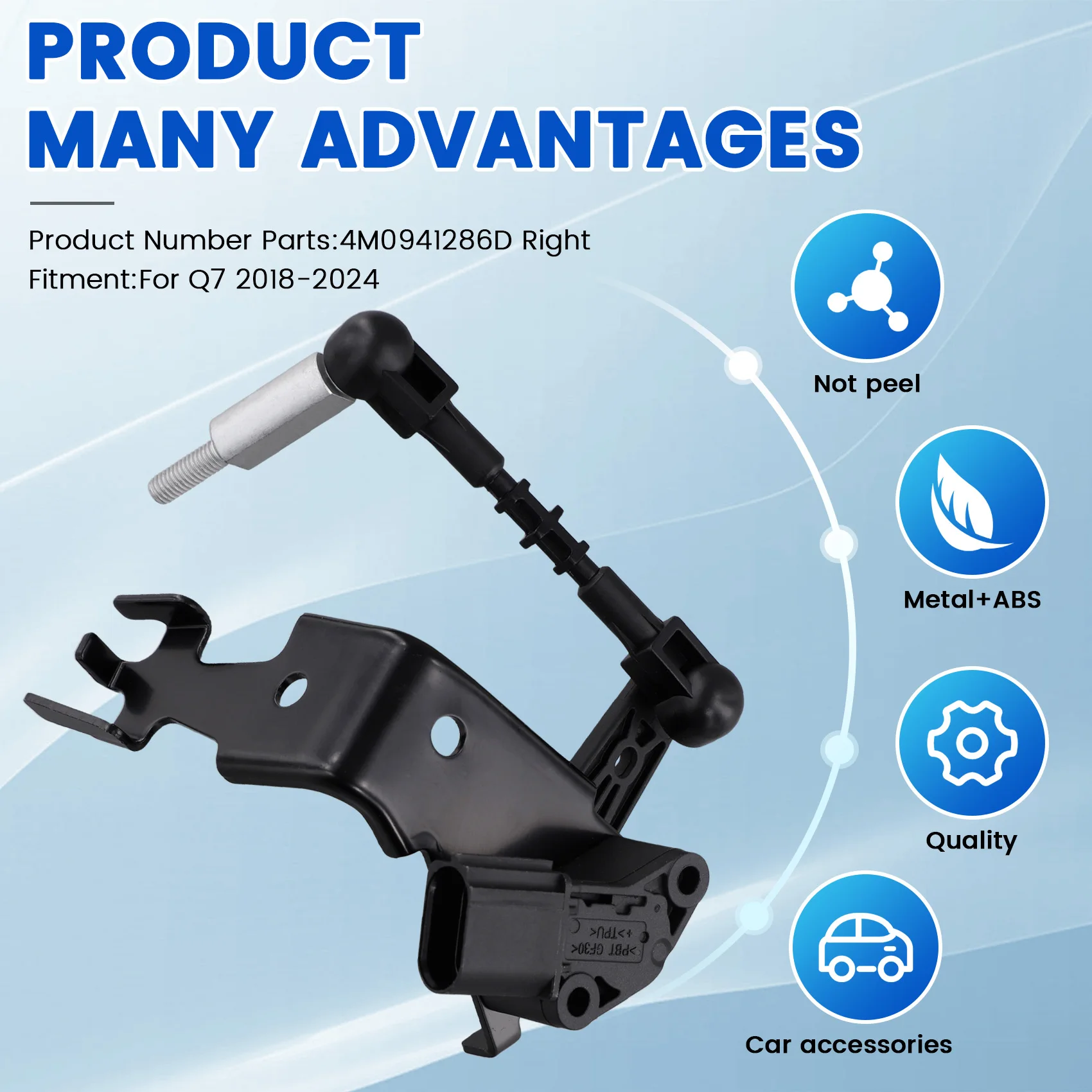 

F9-Car Front Headlight Level Sensor Height Sensor For Q7 2018-2024