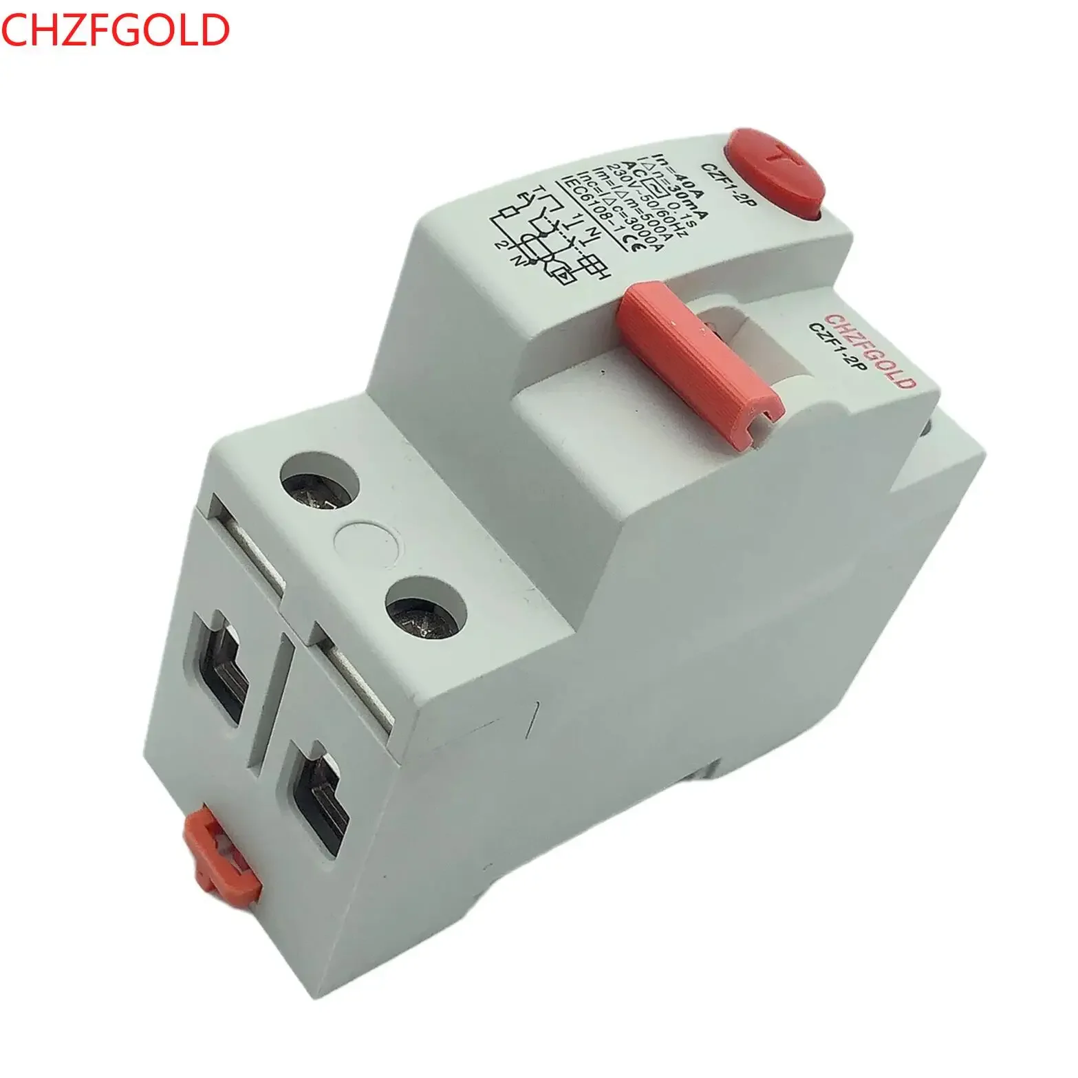 AC 2P 16A 10mA 30mA 6KA RCCB RCD 110V 230V Residual Current Circuit Breaker Differential Breaker Safety Switch CHZFGOLD