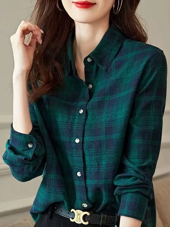 

Женское фланелевое пальто в клетку большого размера irt Long Sve, свободный крой, дизайн большого размера, ощущение, для поездок на работу, дышащая кожа...