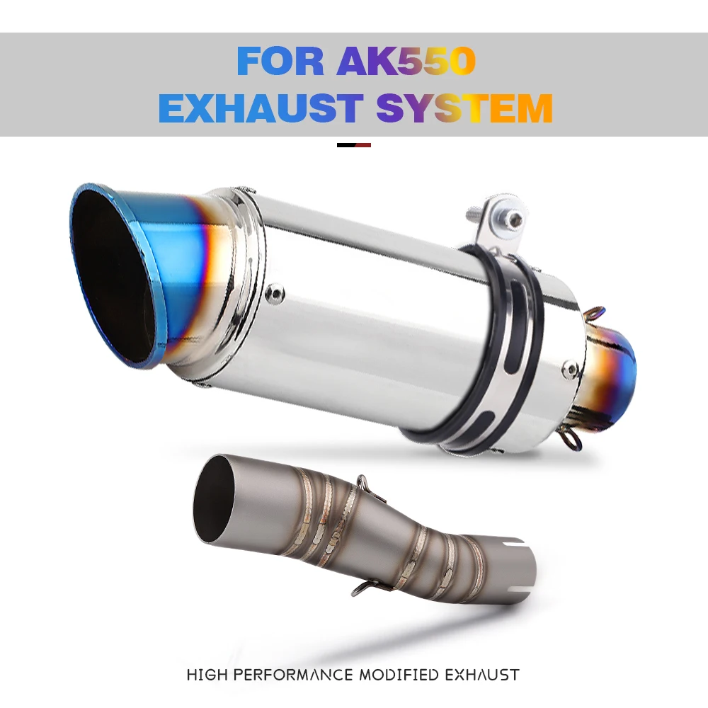 

Muffler GP-project 51mm Racing Motorcycle Exhaust For AK550 ak 550 motorcycle escape system anti oxidation escape pipe Silencer