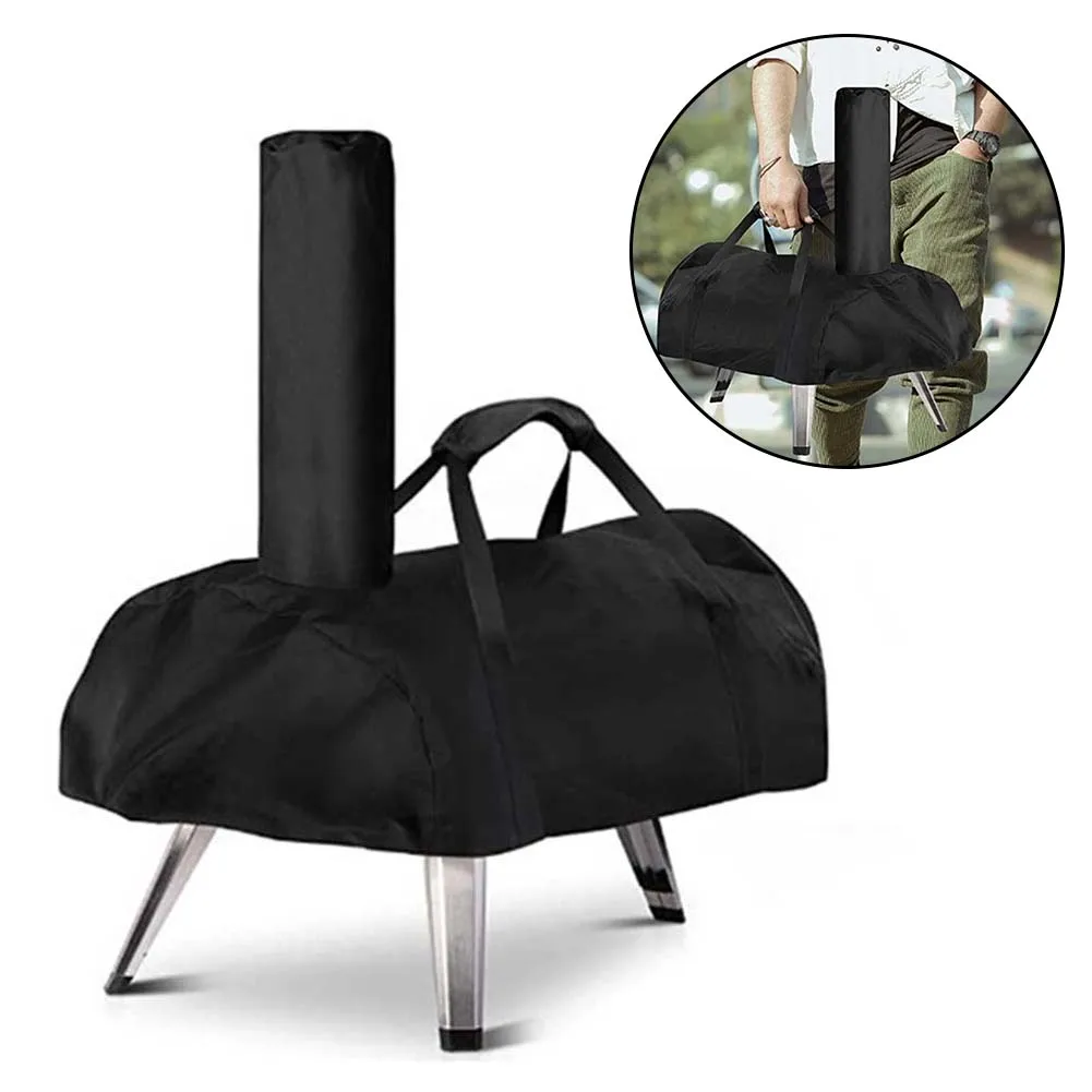 Durability Outdoor Pizza Oven Cover Padded Handle Storage Bag Included 420D Oxford Fabric Cracking Resistance RV Travel