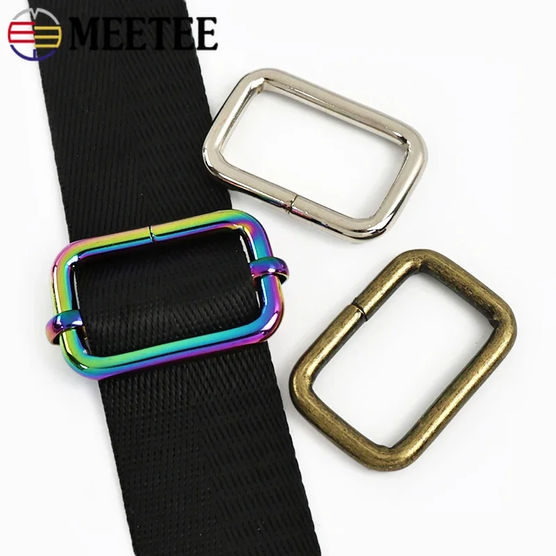 20/50 قطعة 16-50 مللي متر حلقة معدنية مشبك لحقيبة الخياطة حزام الخصر ثلاثي الإنزلاق المنزلق المشبك حزام المفاتيح حلقة هوك اكسسوارات ذاتية الصنع