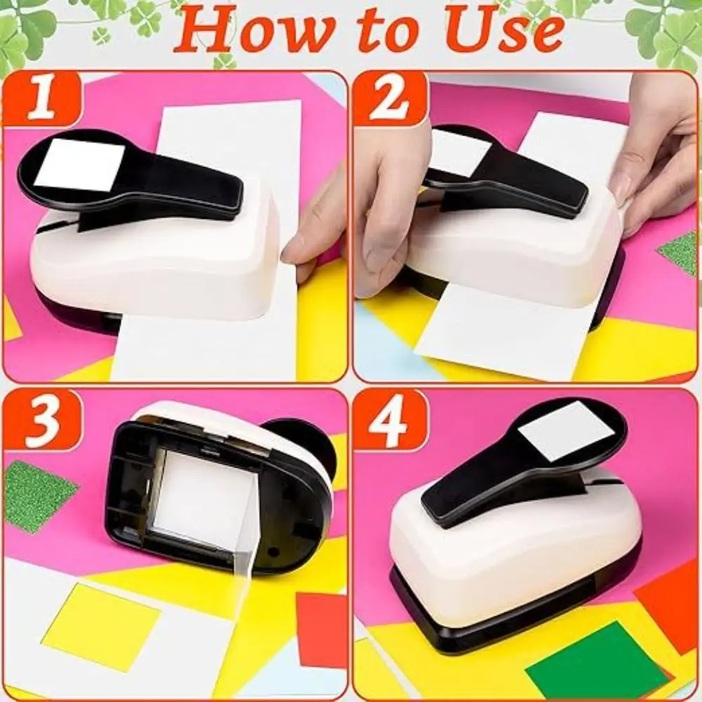 Labor-Saving Crafts Hole Puncher Cutting Craft Punching Machine Paper Cutter Effortless Handmade Square Embossing Embossers