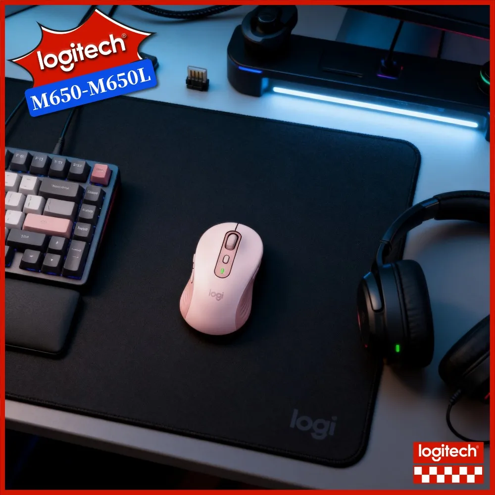 Logitech M650 Wireless Mouse - Ergonomic Design For All-Day Use, Silent Clicks, 24-Month Battery, Multi-Platform Compatibility