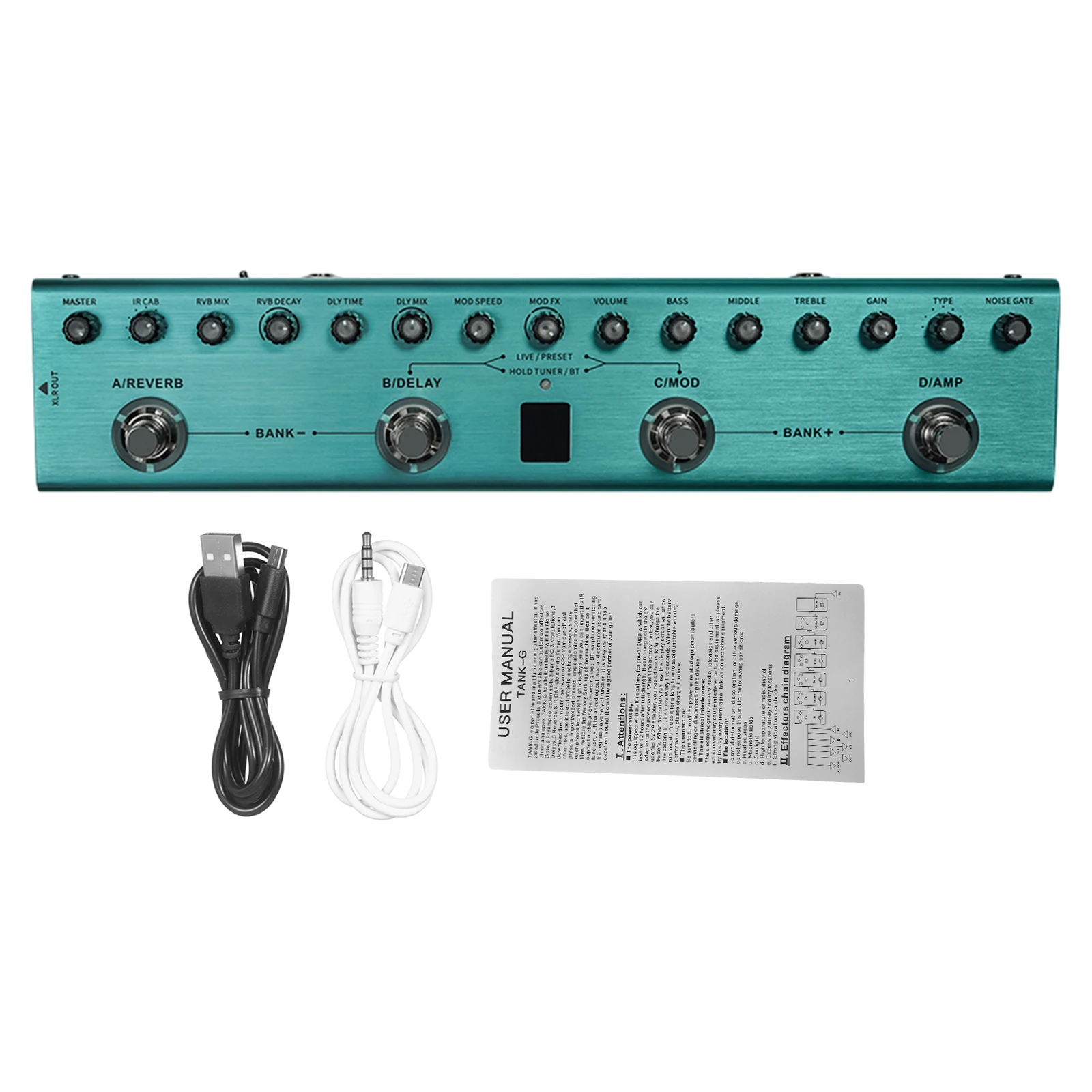 

Guitar Multi Effects Pedal 3 Band Equalizers Effects Pedal BT Connection 3 Delays 3 Reverbs Guitar for Electric Guitar