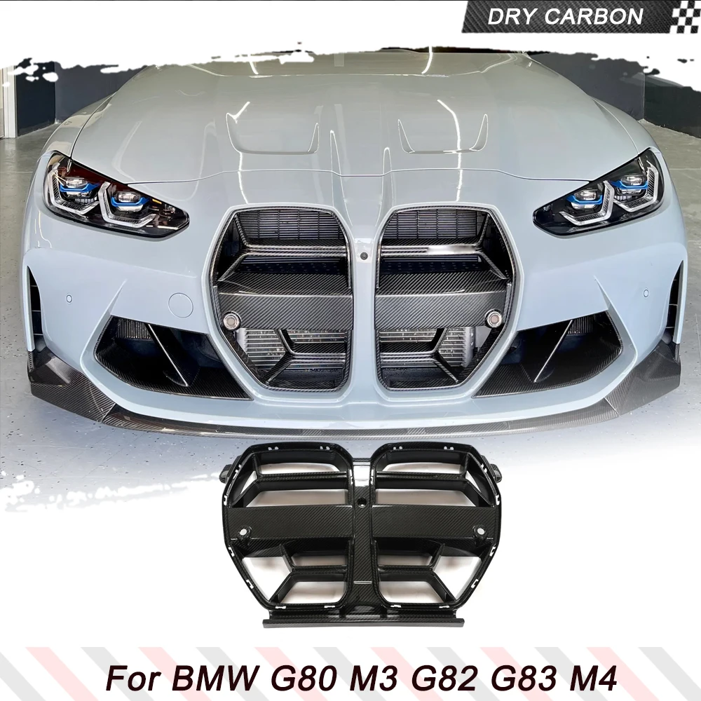 

DRY Carbon Front Racing Grill Kidney Grille for BMW G80 M3 G82 G83 M4 2021 2022 Car Front Bumper Grille Racing Kits W/NO ACC