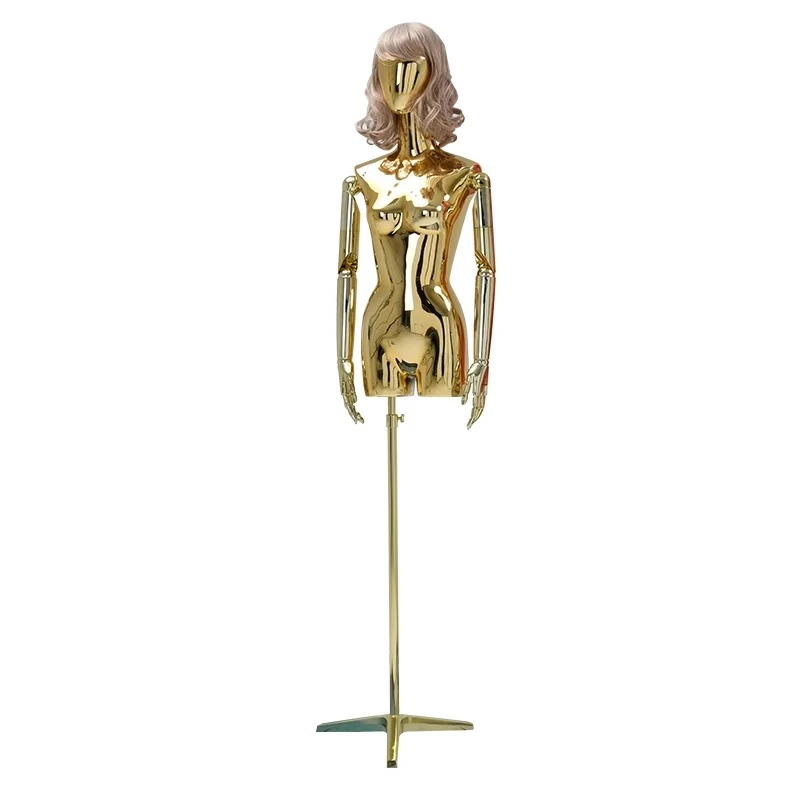 Model props female bust table model clothing store window display shelf high-end shooting electroplating