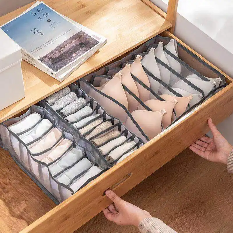 

Dormitory Closet Organizer Sock Home Separated 3 Styles In One Underwear Storage Box Jeans Bra Foldable Drawer Divider Organizer