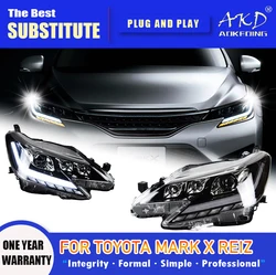 AKD Head Lamp for Toyota Mark X Reiz LED Headlight 2013-2017 Headlights Reiz DRL Turn Signal High Beam Angel Eye Projector Lens