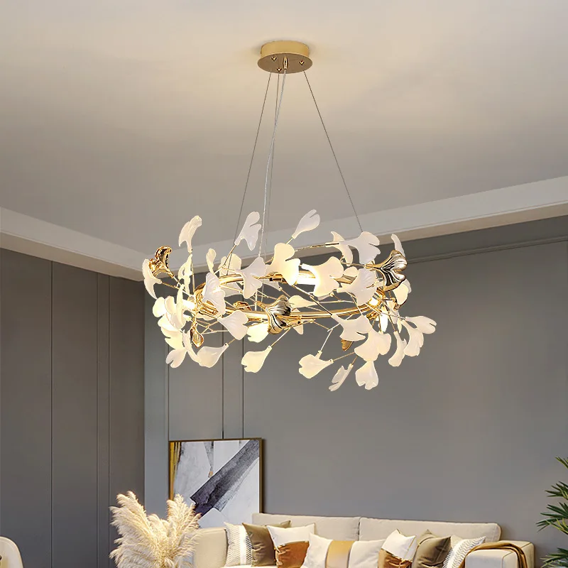 

Living room chandelier Nordic creative light luxury art dining room lamp post-modern simple master bedroom room lamp chandelier