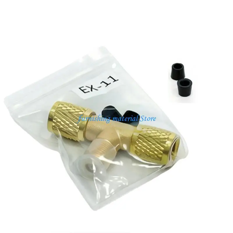 Y5GD Robusts Brass Port Adapter Valves Vacuum Structure Fittings Suitable for Vacuum Tool Ensures Tight Secure Sealing
