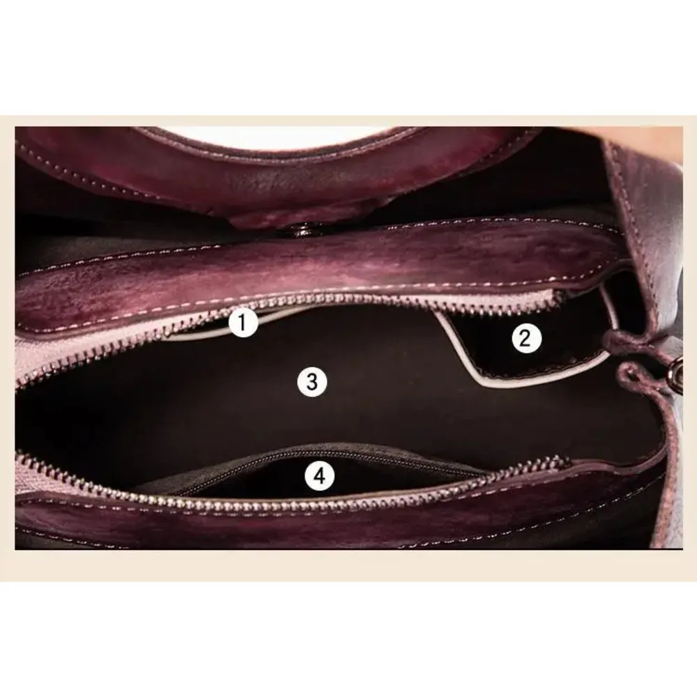 MOTAORA 2025 New Retro Handmade Genuine Leather Shoulder & Crossbody Bags Leisure Women Handbags Casual Tote Messenger Bag