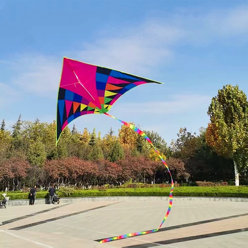 Grand cerf-volant delta pour enfants, jouets en nylon, cerf-volant arc-en-ciel, jeu de plein air, cerf-volant ultra grand, jouet de plage amusant