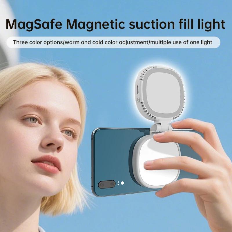 

Mobile Phone Magnetic Fill Light Folding Live Streaming Camera Fill Light Portable Mini Bracket Folding Fill Light Universal