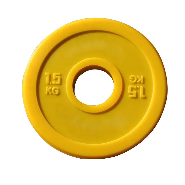 Environmental protection color rubber coated dumbbell pieces gym full rubber barbell pieces direct Change Bumper Plates