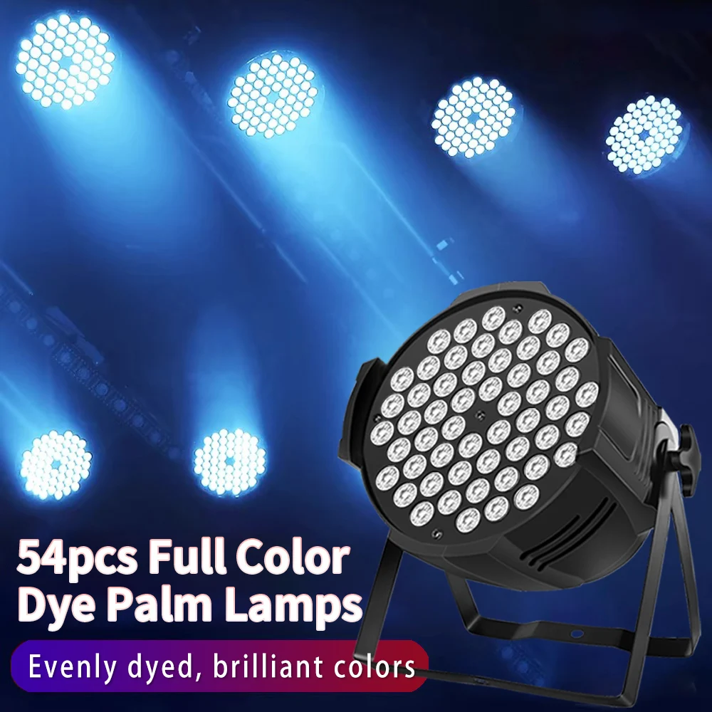 LED 54x3W LED Full Color Par Light DJ Wash Light Atmosphere Stage Lighting DMX512 For Wedding  KTV Disco Nightclub Bar Concert