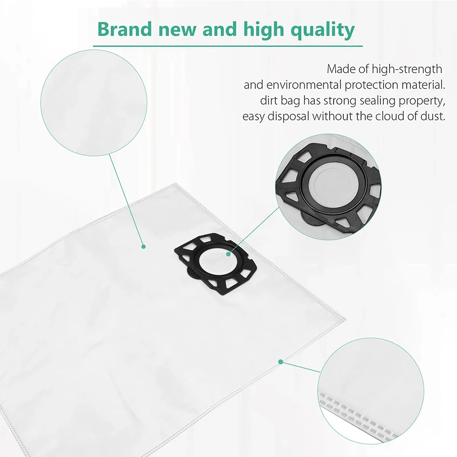 For Karcher MV4 MV5 MV6 WD4 WD5 WD6 WD4000-WD5999 Robot Vacuums Cleaner Dust Bags Disposable Non-Woven Filter Bags Accessories