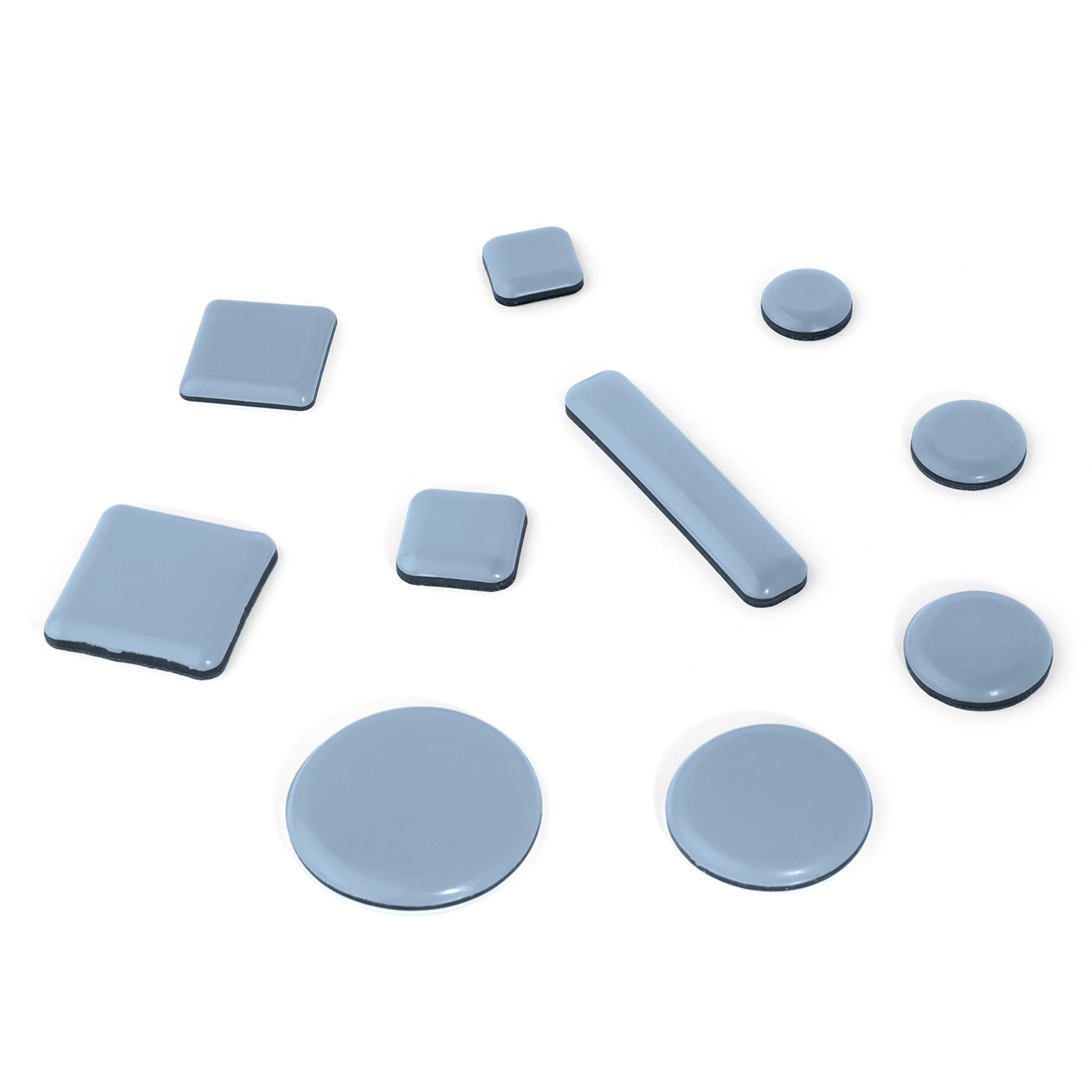 20PCS Glider Sliding Furniture Feet Pads Round Square Rectangular PTFE Teflon Adhesive Sliders Mover Pad for Chair Table