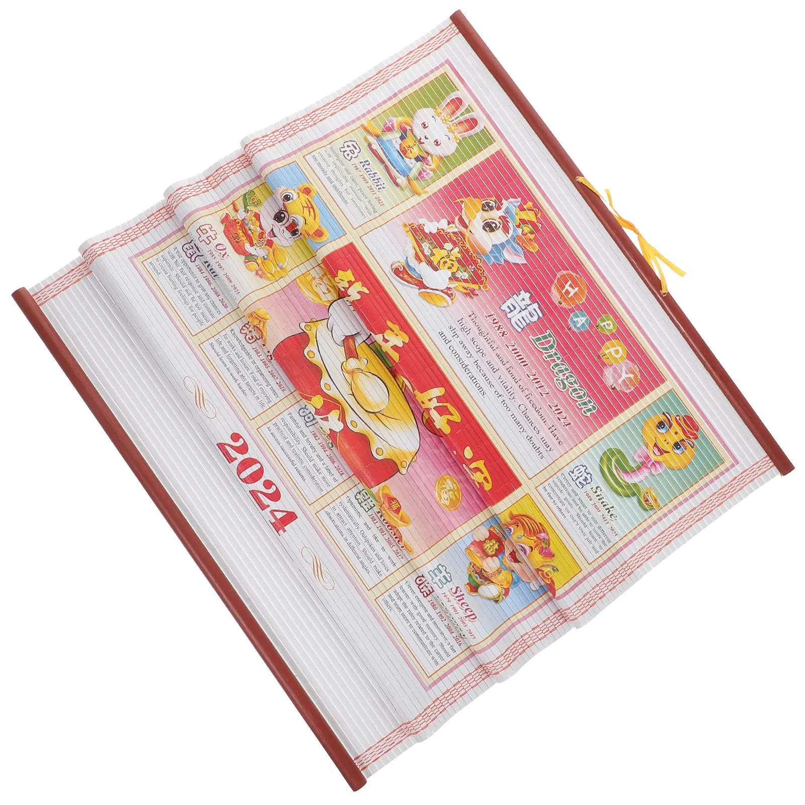 

Hanging 2024 Wall Calendar Lunar Chinese Calendar Year of Dragon Decorative Monthly Planner for Home Dormitory Office Wall