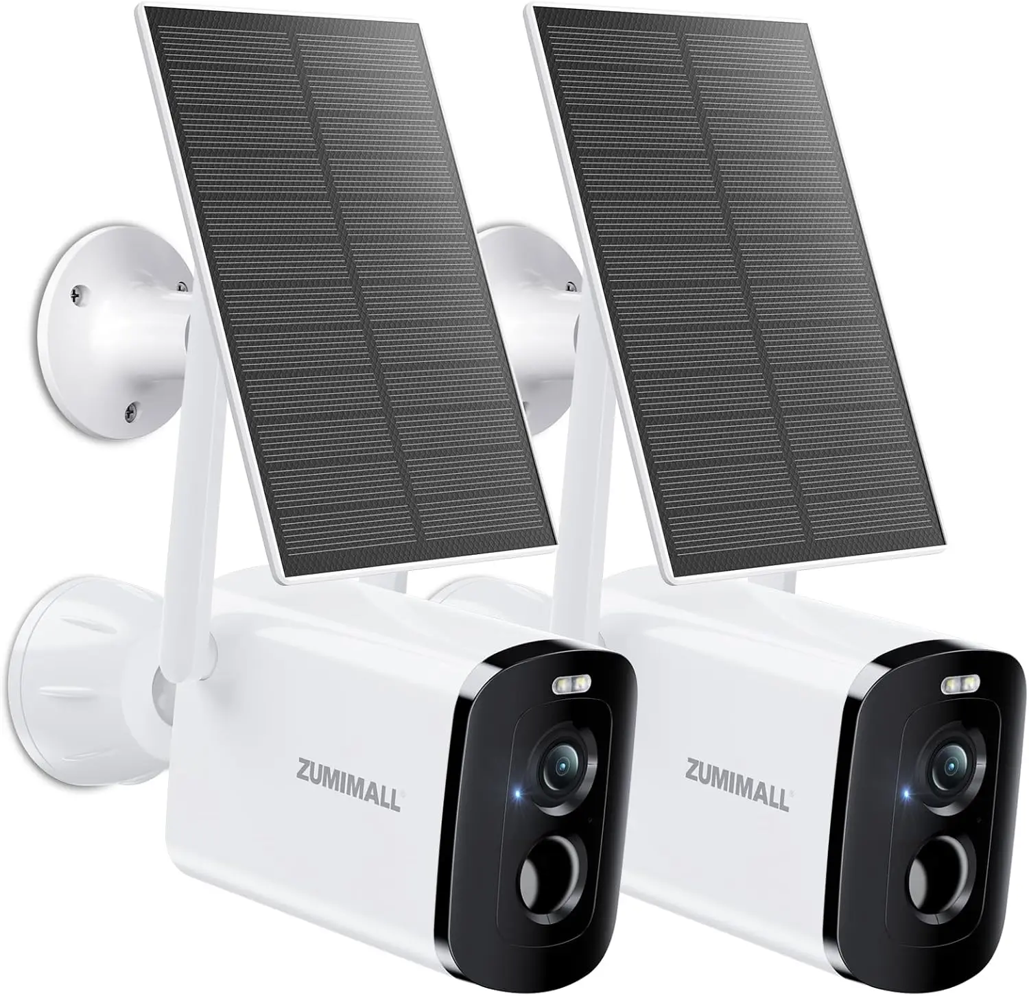 

Solar Security Camera 2-Pack: 2K Color Night Vision, Wireless Outdoor, Alexa Compatible, IP66 Weatherproof