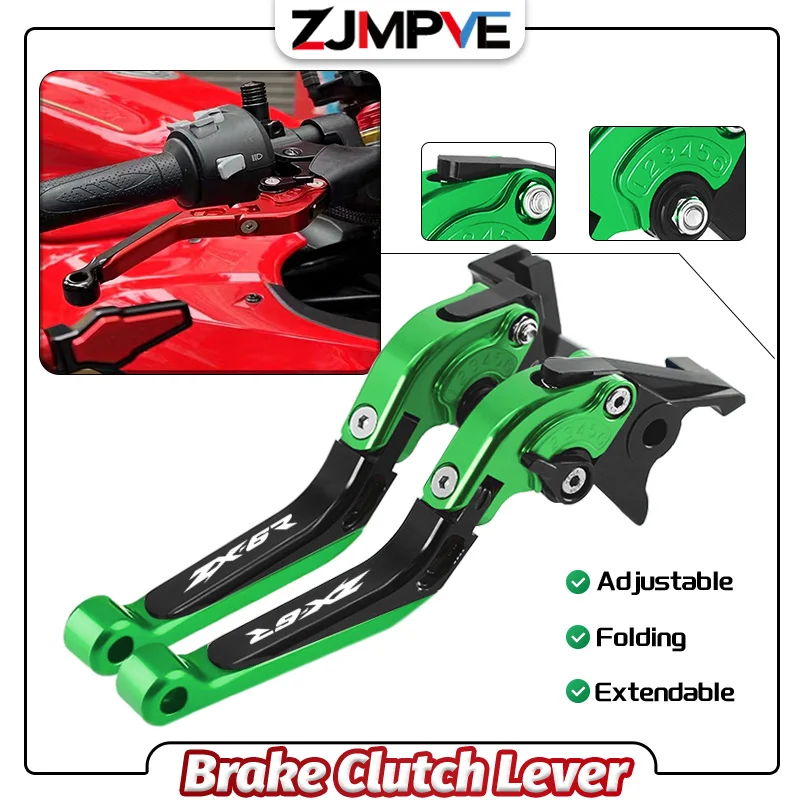 

NEW Motorcycle Accessories For ZX-6R zx-6r/636 ZX-10R ZX-25R Folding Extndable Adjustable Handle Brake Clutch levers ZX10R ZX25R