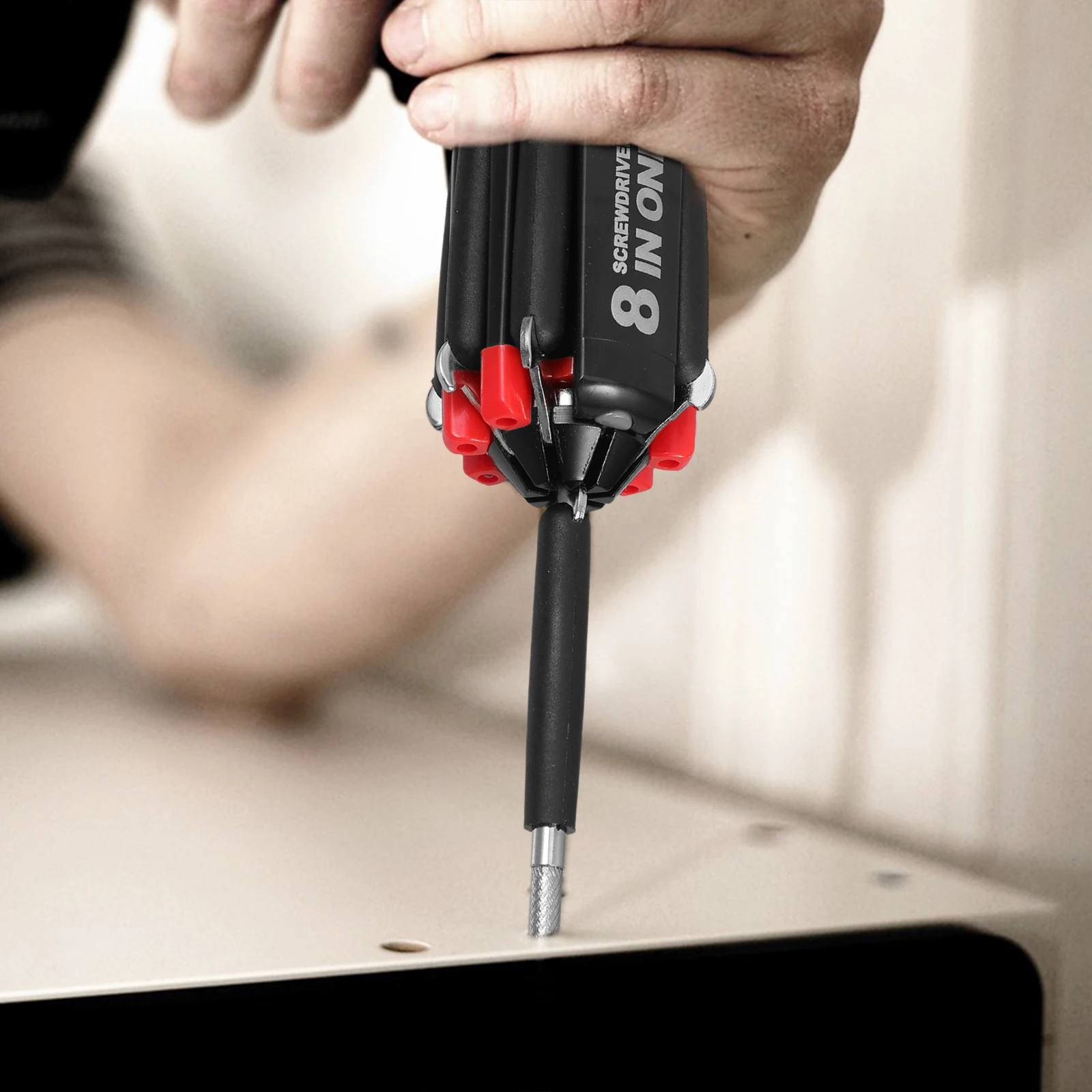 

8-in-1 Precision Pen Screwdriver LED Light Compact Portable Mini Repair Toolkit Durable Steel Material Drivers Bits Included