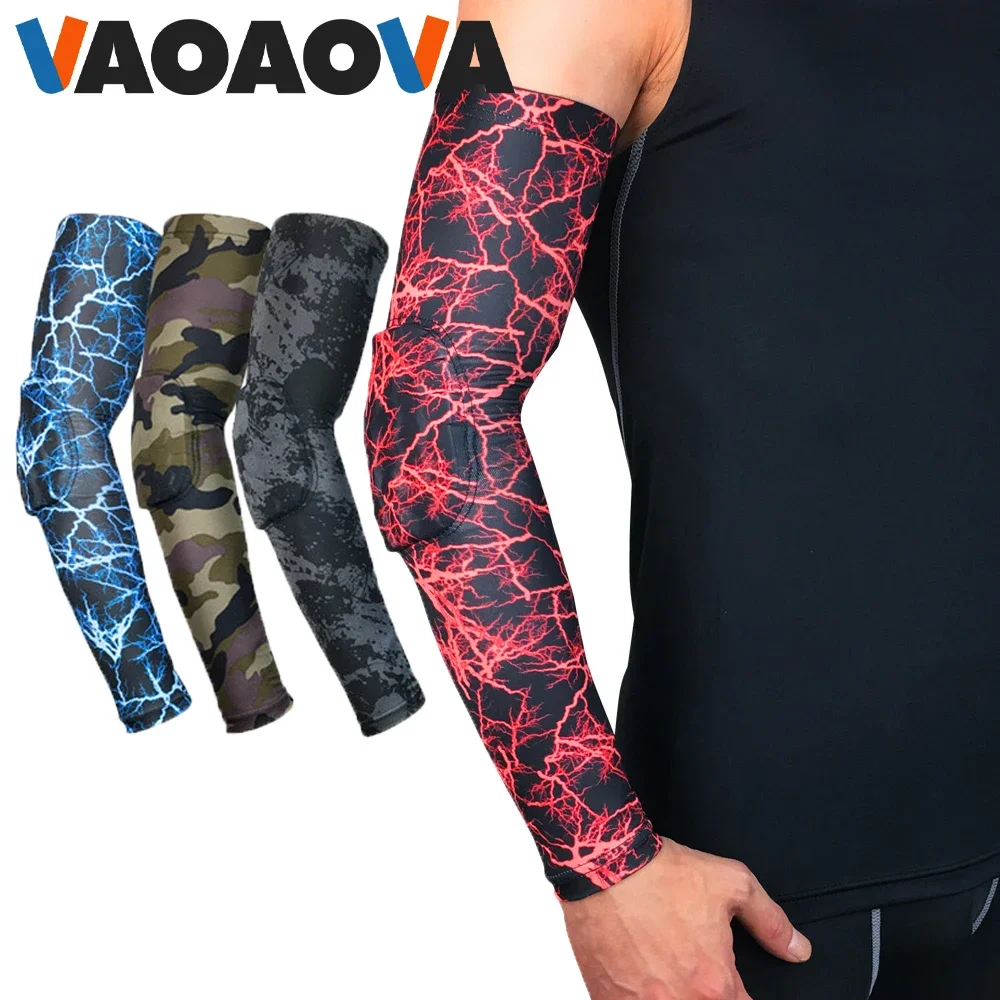 1Pcs Unisex Arm Sleeves Outdoor Anti-Collision Elbow Pad for Fishing Cycling Basketball Football Volleyball Baseball Running