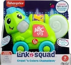 Mattel Fisher‑Price Link Squad Crawl 'n' Colors Chameleon, Interactive Baby & Toddler Push‑Along Toy with Rolling Wheels, Early Educational Learning Features, Perfect Play Gift for Infants and Toddlers Ages 9+ Months for Holiday and Daily Play view 4