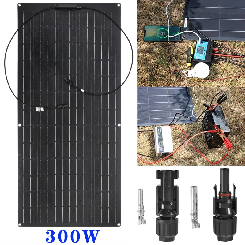 120W/110W elastyczny panel słoneczny 18V monokrystaliczna płyta słoneczna ładowarka sieciowa na zewnątrz Camping jacht samochód kempingowy samochód