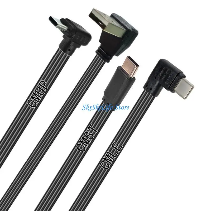 

E65E Flexible USB to Type C Data Cord Fast Charging Cable Smartphones Power Wire Support 480Mbps Data Transmission Black