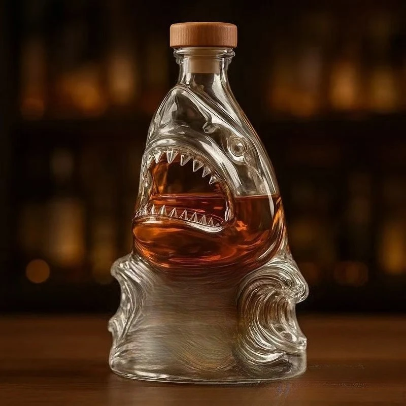 

Креативные бутылки для виски с акулами, животные, украшения для домашнего бара, украшения для кухни, аксессуары для бара, украшение для бара