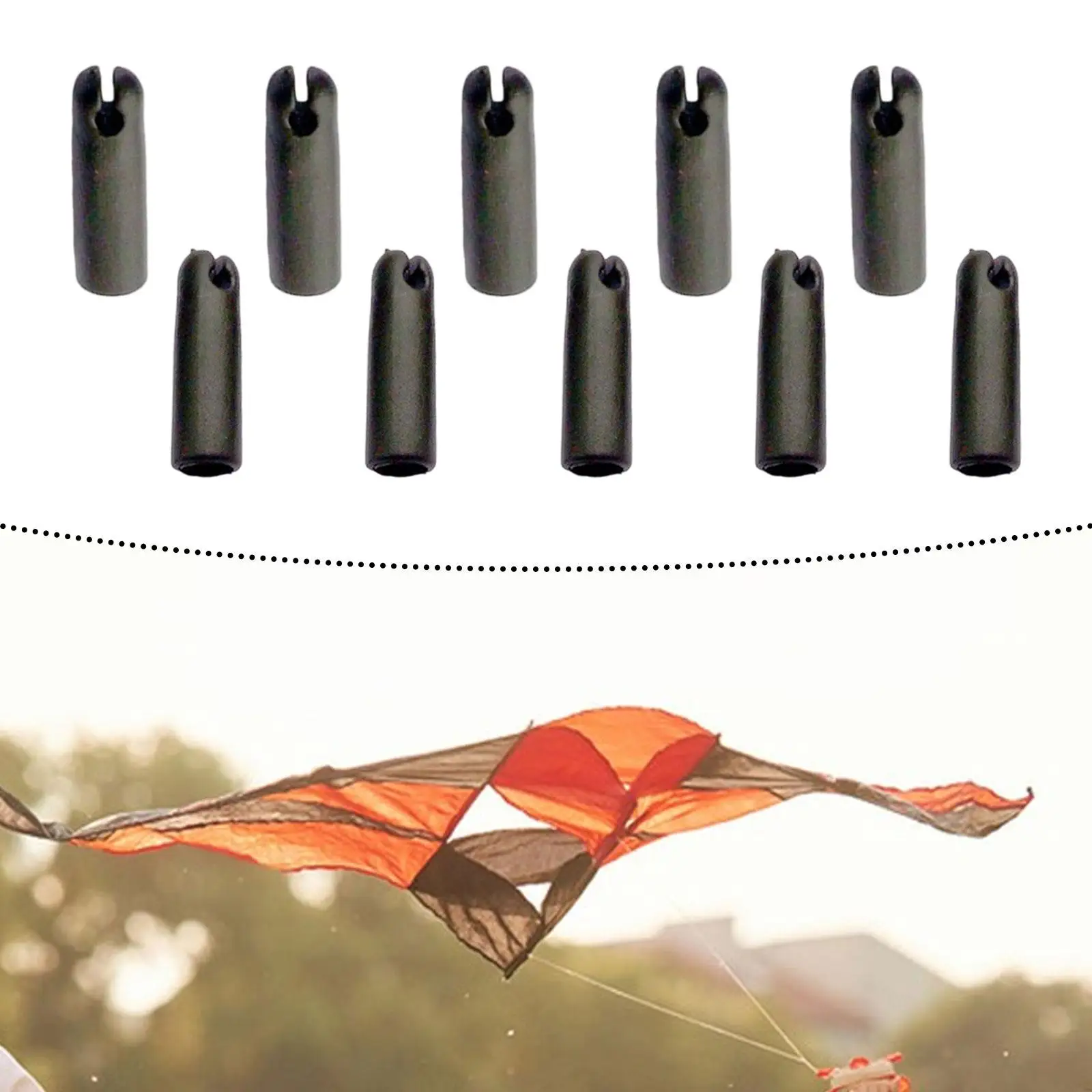 10 piezas de suministros para hacer cometas, conector, accesorios para cometas, proyectos de manualidades prácticos, piezas de reparación de rendimiento mejorado de 8 mm