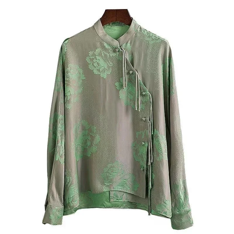 Chinese Style Prints Shirt For Women Traditional Chinese Clothing Comfortable Retro Hanfu Cheongsam Spring