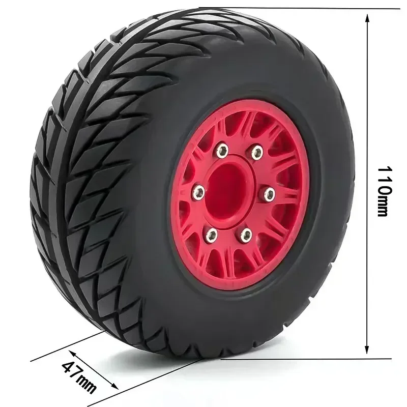 4PCS 1/8 1/10 3 어댑터 12MM 14MM 17MM 타이어 유니버설 휠 RC 모델 숏코스 트럭 일반 도로 타이어 업그레이드