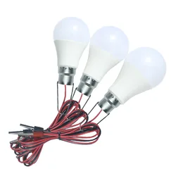 1pcs LED Bulb DC 12V 12-85V LED lamp 18W 15W 9W 7W 5W 3W Lampada LED Light Bombilla Spotlight Lighting Lamp with 1.2m Wire