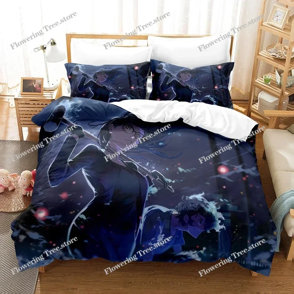 3D Printed Anime Summer Time Rendering Ushio Bedding Set Boys Girls Twin Queen Size Duvet Cover Pillowcase Bed Kids Adult029963