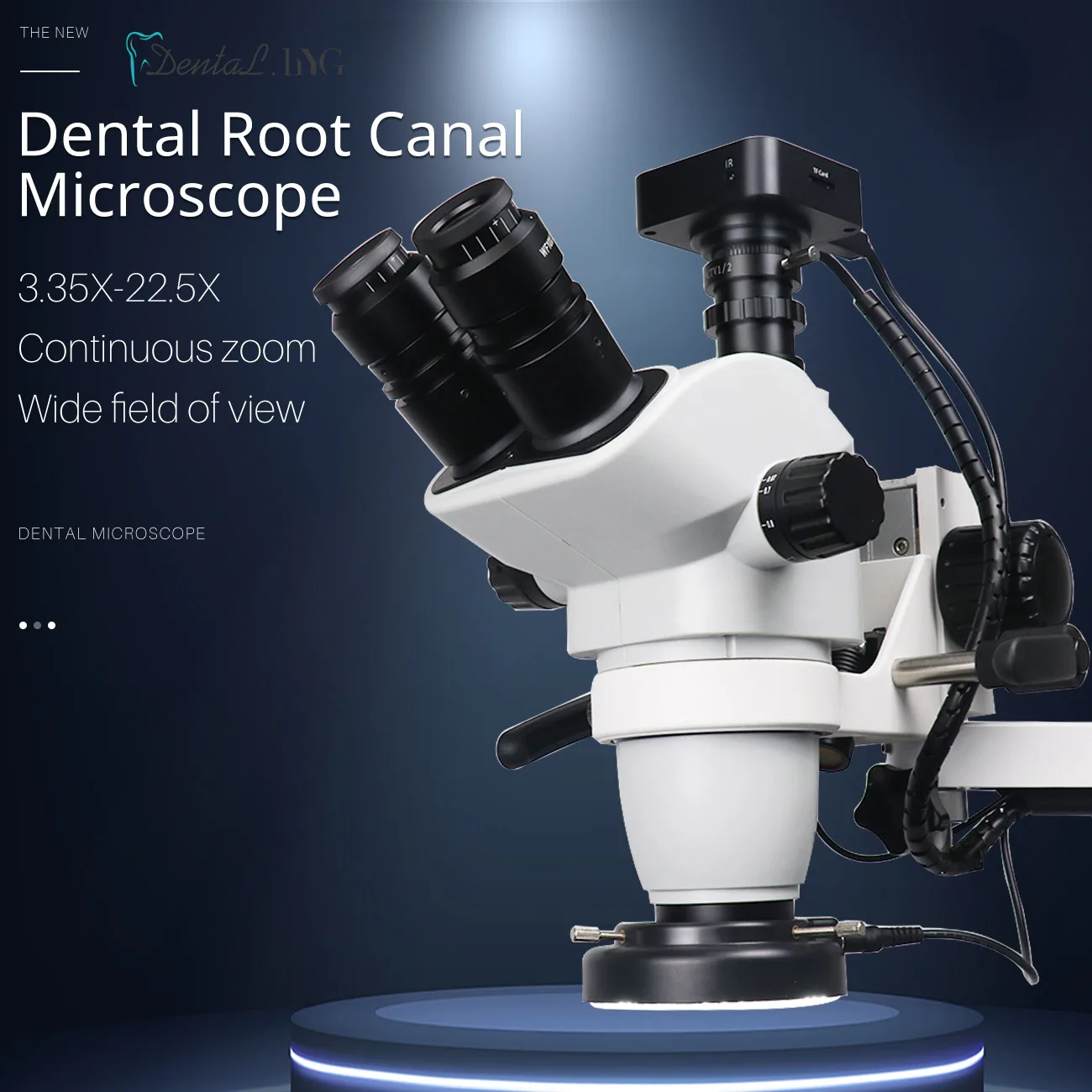 Dental Microscope With Camera Continuous Zoom Dental Root Canal Microscope With LED Light Clip On Chair Table Dental Equipment