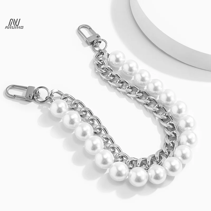 24cm Pearls Chain Strap For Handbag Fashion Accessories For Handbags Handles For Handbag Imitation Pearl Bag Chain Metal Chains image 4