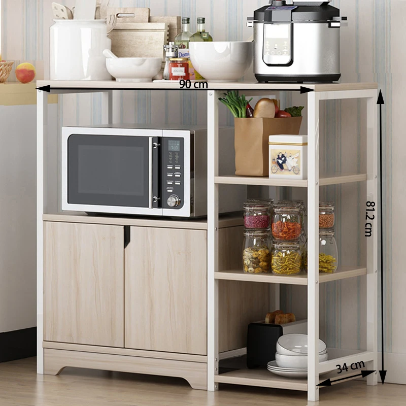 Coffee Corner Coffee Cabinet Kitchen Cabinet  Multi-Function Sideboard Landing Microwave Oven Shelf Household Space-Saving