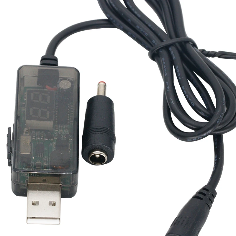 USB Boost Converter DC 5V to 9V 12V USB Step-up Converter Cable + 3.5x1.35mm Connecter For Power Supply/Charger/Power Converter