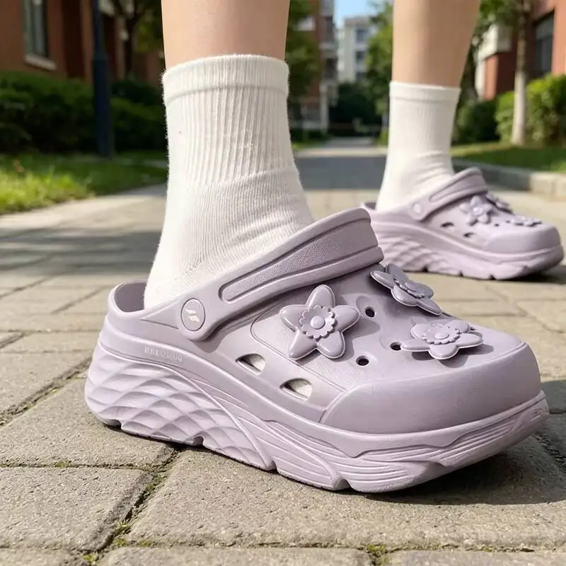 

Skechers Women Slippers, Soft Non-slip Breathable Summer Indoor Outdoor Casual Shoes 111675-LAV sport