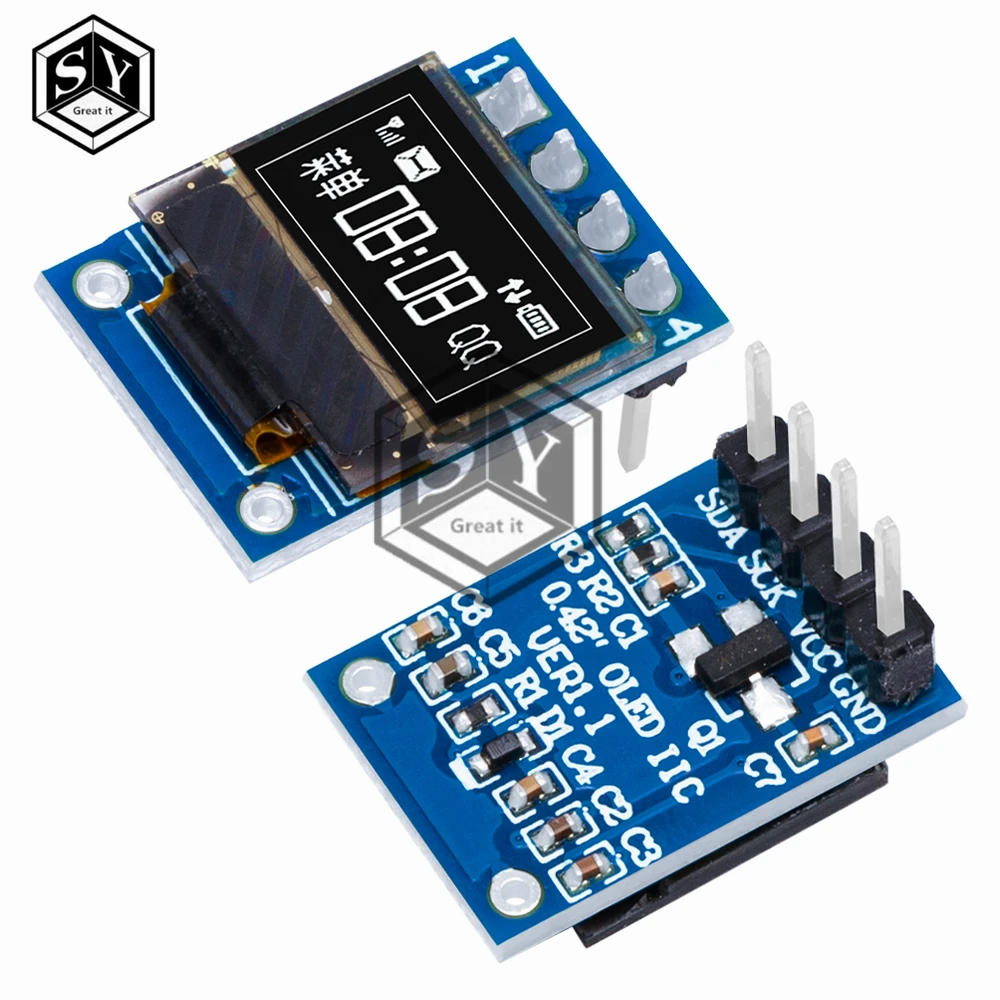 Hailege 2 Stuks 0.42 Inch OLED-displaymodule – 72x40 Pixel – IIC/SPI – Wit 3.3V – Voor Arduino En DIY-projecten 2 miniatura