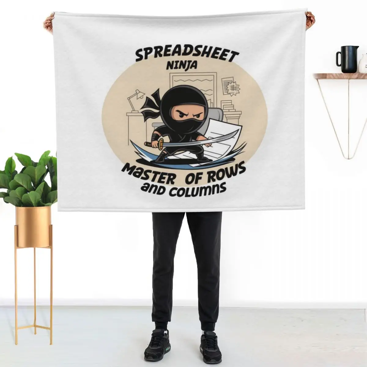 Spreadsheet Ninja: Master of Rows and Columns Throw Blanket Lightweight Cozy Blanket for Bed Sofa