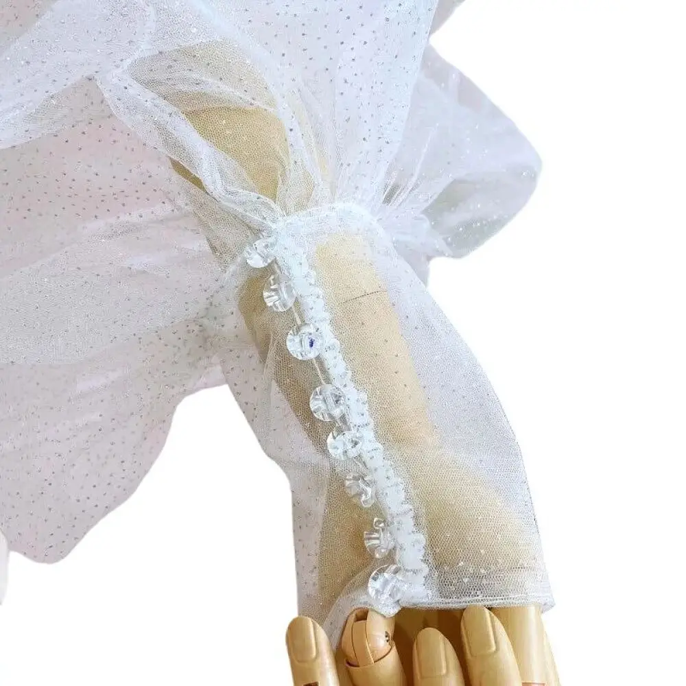 Elegant Star Mesh Bridal Sleeves Romantic Wedding Gown Accessories Fairy Arm Covers Photography Prop For Meibida